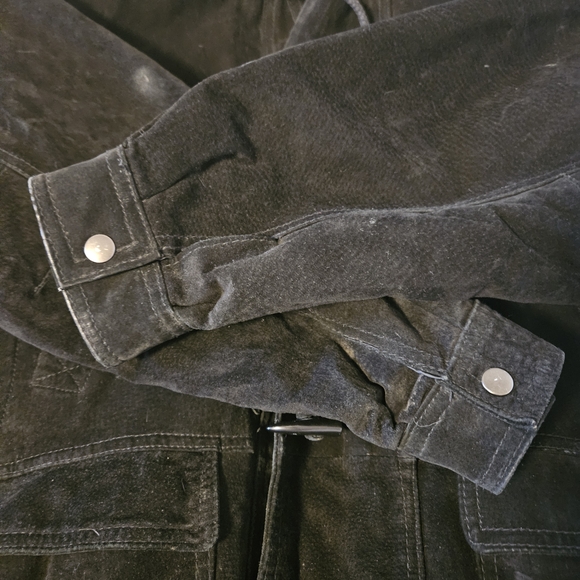 Saxony Collection - Men's  Black Heavyweight Long Leather Jacket Size M - Picture 16 of 16